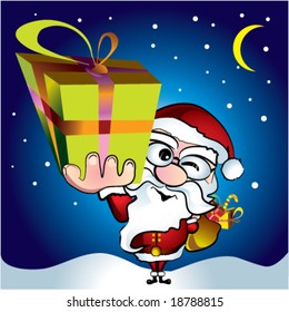 santa delivers presents