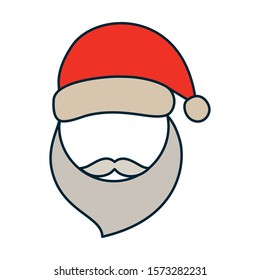 Santa design, Merry christmas season decoration card invitation celebration and holiday theme Vector illustration