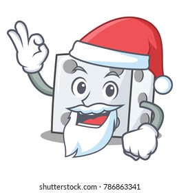 Santa dice character cartoon style
