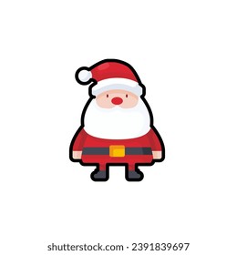 Santa doll cute cartoon vector flat art