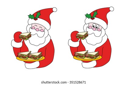 santa eating