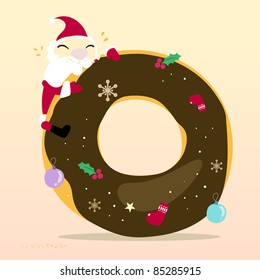 Santa is eating Donut