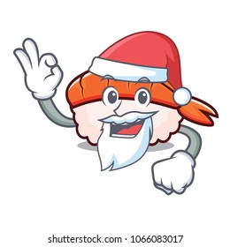 Santa ebi sushi mascot cartoon