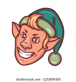santa elf green hat