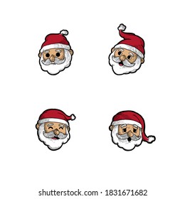 Santa emoticon white background wallpaper