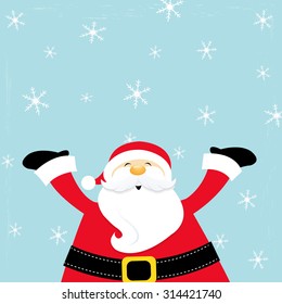 Santa Enjoying Snow