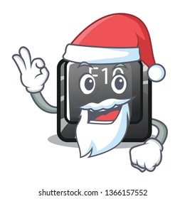 Santa f10 button installed on cartoon computer