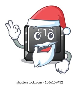 Santa f12 button installed on cartoon computer