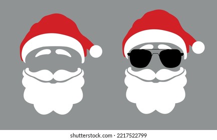 Santa Face - Christmas Santa Vector and Clip Art