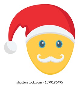 
 santa face, santa claus Color Vector icon which can be easily modified or edit
