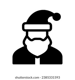 santa face icon illustration vector isolated