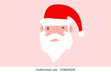 Santa face illustration vector background
