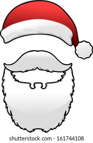 Santa face mask design.To see the other vector Santa illustrations , please check Christmas collection.