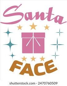 Santa Face T-shirt, Vector File