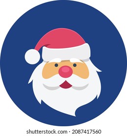 Icono de color del vector Santa Face que puede fácilmente editable

