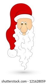 Santa Face Vector Illustration