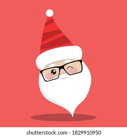 Santa face vector illustration design
