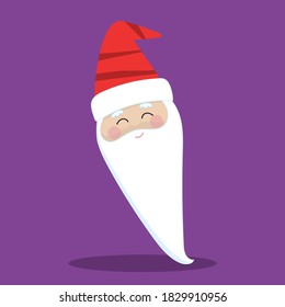 Santa face vector illustration design