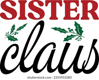 santa family svg design and eps file