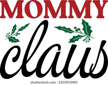 santa family svg design and eps file