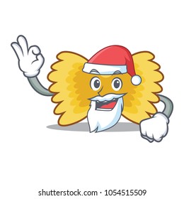 Santa Farfalle pasta mascot cartoon