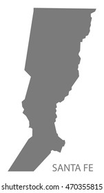 Santa Fe Argentina Map grey