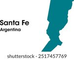 santa fe argentina map in vectors