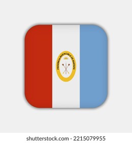 Santa Fe Flag. Argentina Provinces. Vector Illustration.