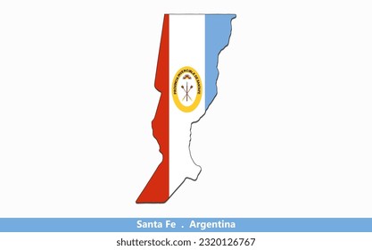 Santa Fe Flag - Provinces of Argentina (Vector)