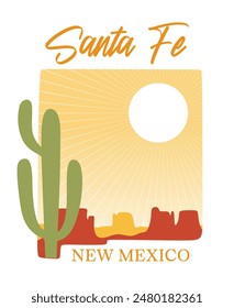 santa fe new mexico with beautiful sky background 