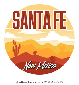 santa fe new mexico with beautiful sky background 