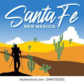 Santa Fe New Mexico with desert scenery as a backdrop