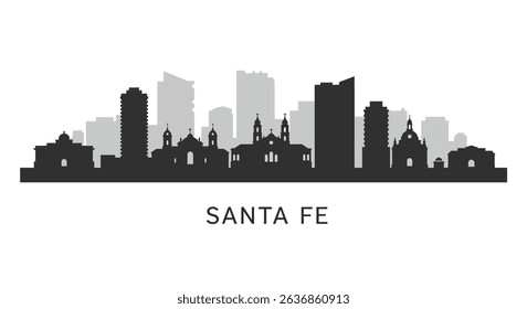 Santa Fe skyline Vector illustration.