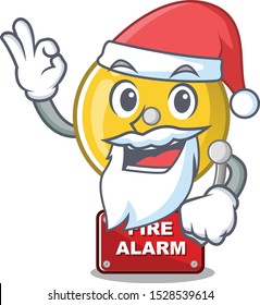 Santa fire alarm in the a cartoon
