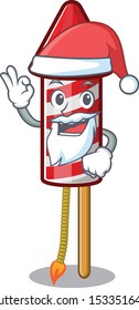 Santa fireworks rocket on in the cartoon