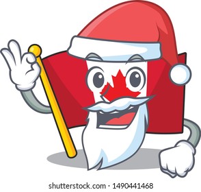 Santa flag canadian with in the character