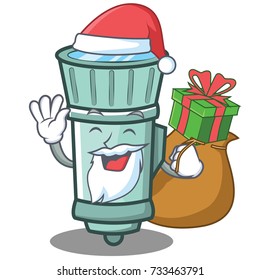 Santa flashlight cartoon character style