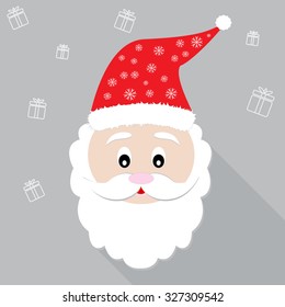 Santa flat design icon 