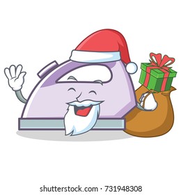 Santa flat iron character vector art