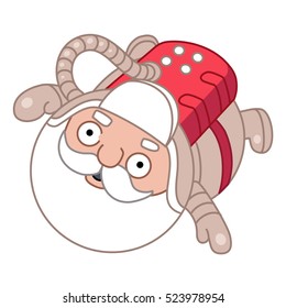 Santa Floating In Space (vector illustration)