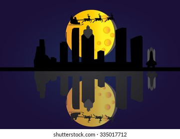 santa flying Houston