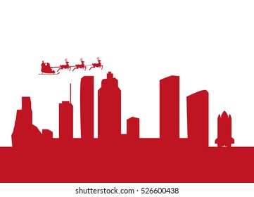 santa flying Houston