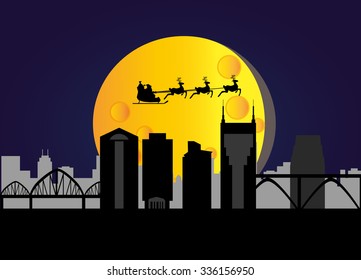 santa flying nashville city