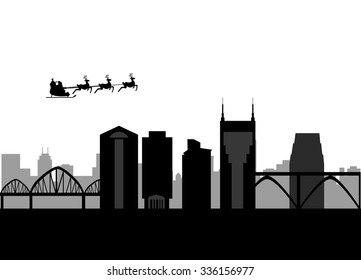 santa flying nashville city