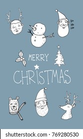 santa and friend