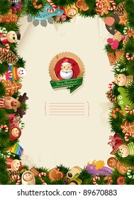 Santa & friends - christmas background