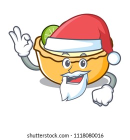 Santa fruit tart mascot cartoon