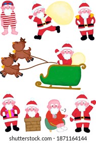 Santa full facial expression set