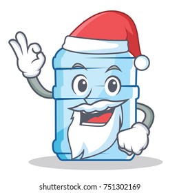 Santa gallon character cartoon style