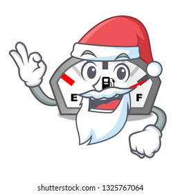 Santa gasoline indicator in the a mascot
